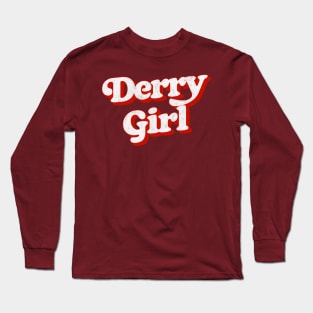 Derry Girl - Retro Typography Design Long Sleeve T-Shirt